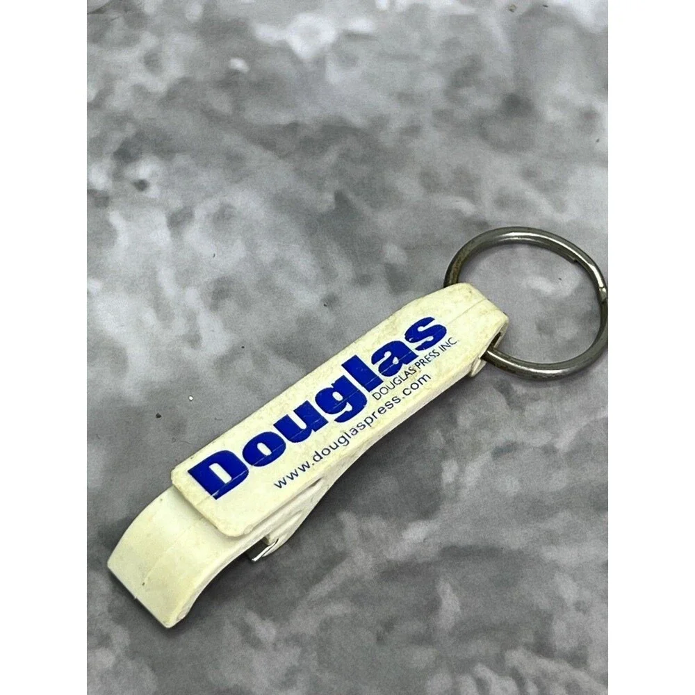 Douglas Press Vintage Keychain Keyring Bottle Opener